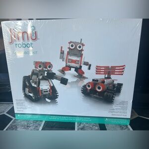 Red and Gray Building Block Robot Set